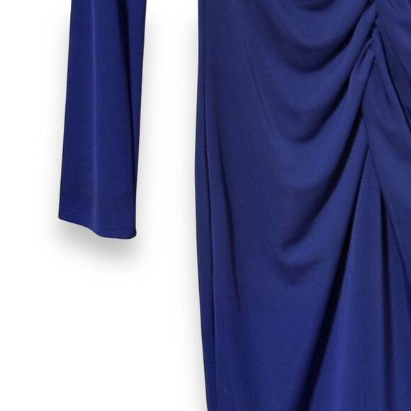 Narciso Rodriguez for Design Nation Purple Ruched Long Sleeve Short Dress Medium - Picture 5 of 10